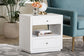 bali & pari Kai Grasscloth End Table - 2-Drawer Accent Table or Nightstand with Open Shelf, Handwoven Decor for Bedroom or Living Room