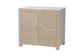 bali & pari Halen Natural Grasscloth Storage Cabinet - Two-Door Console Storage Solution with Gold Ring Pulls, Modern Coastal Organizer for Entryway, Living Room or Bedroom