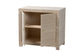 bali & pari Halen Natural Grasscloth Storage Cabinet - Two-Door Console Storage Solution with Gold Ring Pulls, Modern Coastal Organizer for Entryway, Living Room or Bedroom