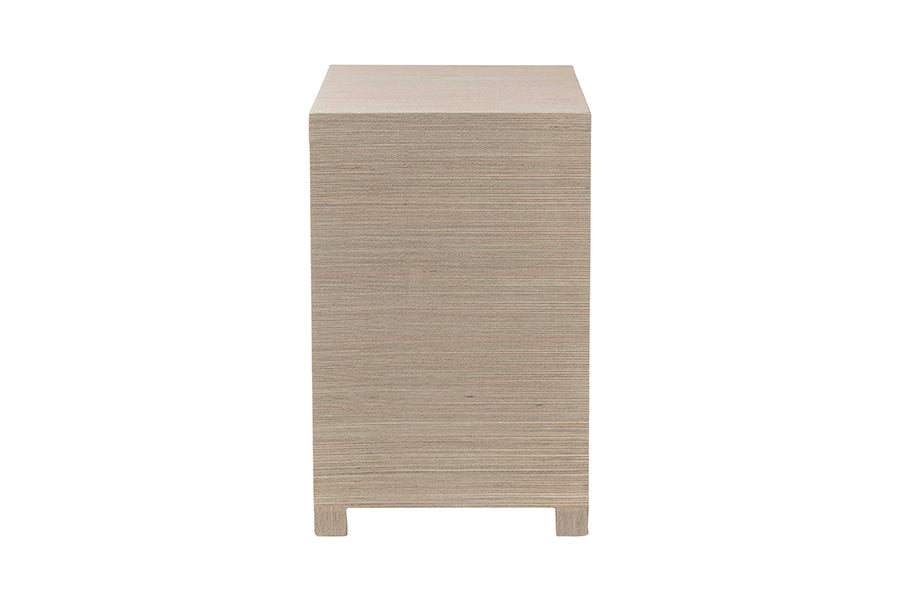 bali & pari Halen Natural Grasscloth Storage Cabinet - Two-Door Console Storage Solution with Gold Ring Pulls, Modern Coastal Organizer for Entryway, Living Room or Bedroom