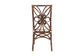 bali & pari Brama Natural Rattan Dining Chair with Decorative Backrest and Cushioned Seat, Boho Coastal Style Seating for Dining Room or Kitchen