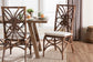 bali & pari Brama Natural Rattan Dining Chair with Decorative Backrest and Cushioned Seat, Boho Coastal Style Seating for Dining Room or Kitchen