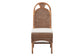 bali & pari Raya Natural Rattan Dining Chair - Handcrafted Wicker Accent Chair with High Arched Back and Cushioned Seat, Boho Coastal Seating for Dining Room or Kitchen