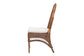 bali & pari Raya Natural Rattan Dining Chair - Handcrafted Wicker Accent Chair with High Arched Back and Cushioned Seat, Boho Coastal Seating for Dining Room or Kitchen