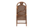 bali & pari Raya Natural Rattan Dining Chair - Handcrafted Wicker Accent Chair with High Arched Back and Cushioned Seat, Boho Coastal Seating for Dining Room or Kitchen
