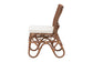 bali & pari Rivan Natural Rattan Dining Chair - Handcrafted Wicker Accent Chair with Woven Back and Cushioned Seat, Boho Coastal Seating for Dining Room or Kitchen