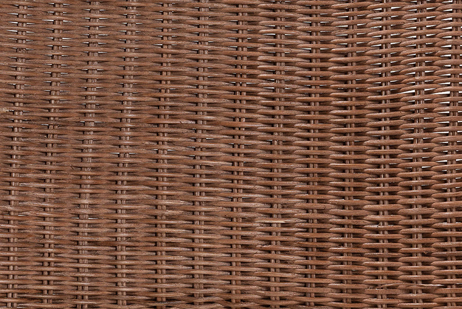 bali & pari Rivan Natural Rattan Dining Chair - Handcrafted Wicker Accent Chair with Woven Back and Cushioned Seat, Boho Coastal Seating for Dining Room or Kitchen