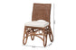 bali & pari Rivan Natural Rattan Dining Chair - Handcrafted Wicker Accent Chair with Woven Back and Cushioned Seat, Boho Coastal Seating for Dining Room or Kitchen