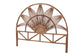 bali & pari Jasmine Natural Rattan Headboard with Sunburst Design - Boho Coastal Style Standalone Headboard, Light Brown, King