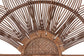 bali & pari Jasmine Natural Rattan Headboard with Sunburst Design - Boho Coastal Style Standalone Headboard, Light Brown, Queen