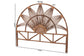 bali & pari Jasmine Natural Rattan Headboard with Sunburst Design - Boho Coastal Style Standalone Headboard, Light Brown, King