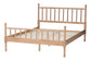 Baxton Studio Laurent Platform Bed - Spindle Bed Frame with Bamboo-Style Turned Posts, Cottage Farmhouse Bedroom Furniture, Queen