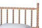 Baxton Studio Laurent Platform Bed - Spindle Bed Frame with Bamboo-Style Turned Posts, Cottage Farmhouse Bedroom Furniture, Queen