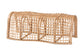 bali & pari Daiki Natural Rattan Bench with Curved Frame - Lightweight Decorative Accent Seating for Entryway, Bedroom, or Living Room