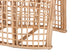 bali & pari Daiki Natural Rattan Bench with Curved Frame - Lightweight Decorative Accent Seating for Entryway, Bedroom, or Living Room