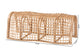 bali & pari Daiki Natural Rattan Bench with Curved Frame - Lightweight Decorative Accent Seating for Entryway, Bedroom, or Living Room