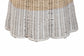 bali & pari Sarna Natural Rattan End Table - Handwoven Wicker Accent Table with Scalloped Base and Two-Tone Finish, Boho Coastal Style Side Table