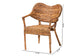 bali & pari Tara 2-Piece Natural Rattan Dining Chair - Handwoven Wicker Armchair with Curved Backrest, Boho Coastal Seating