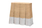 bali & pari Palm Scallop Natural Rattan Console Table - Handwoven Wicker Accent Table, Coastal & Boho Decor, Rectangle 36", Two-Tone White/Natural