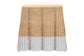 bali & pari Palm Scallop Natural Rattan Console Table - Handwoven Wicker Accent Table, Coastal & Boho Decor, Rectangle 36", Two-Tone White/Natural