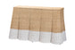 bali & pari Palm Scallop Natural Rattan Console Table - Handwoven Wicker Accent Table, Coastal & Boho Decor, Rectangle 54", Two-Tone White/Natural