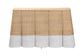 bali & pari Palm Scallop Natural Rattan Console Table - Handwoven Wicker Accent Table, Coastal & Boho Decor, Rectangle 54", Two-Tone White/Natural