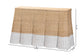 bali & pari Palm Scallop Natural Rattan Console Table - Handwoven Wicker Accent Table, Coastal & Boho Decor, Rectangle 54", Two-Tone White/Natural