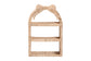 bali & pari Creusa Natural Rattan Wall Shelf - 3-Tier Decorative Storage Rack with Arched Frame and Woven Bow Accent, Boho Coastal Display Shelf