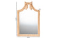 bali & pari Creusa Natural Rattan Wall Mirror - Handwoven Arched Mirror with Scalloped Corners and Bow Accent, Artistic Decor with Boho Coastal Style