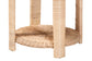 bali & pari Latoya Natural Rattan End Table - Handwoven Wicker 2-Tier Side Table with Scalloped Border for Living Room or Bedroom