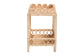 bali & pari Eloisa Natural Rattan End Table - Handwoven Wicker 2-Tier Side Table with Scalloped Border for Living Room or Bedroom