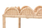 bali & pari Eloisa Natural Rattan End Table - Handwoven Wicker 2-Tier Side Table with Scalloped Border for Living Room or Bedroom
