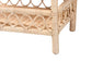 bali & pari Eloisa Natural Rattan End Table - Handwoven Wicker 2-Tier Side Table with Scalloped Border for Living Room or Bedroom