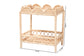 bali & pari Eloisa Natural Rattan End Table - Handwoven Wicker 2-Tier Side Table with Scalloped Border for Living Room or Bedroom