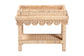 bali & pari Weyman Scalloped Rattan End Table with Removable Tray Top - Handwoven Rattan Accent Table with Shelf, Coastal Boho Style Side Table for Living Room or Bedroom