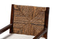 bali & pari Cordoba 2-Piece Handwoven Seagrass Armchairs - Solid Mango Wood Frame Dining Chair with Woven Seat and Backrest, Rustic Boho Style Kitchen or Dining Room Seating, Dark Brown