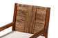 bali & pari Chabela 2-Piece Handwoven Seagrass Armchairs - Solid Mango Wood Frame Dining Chair with Woven Seat and Backrest, Rustic Boho Style Kitchen or Dining Room Seating, Medium Brown
