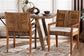 bali & pari Chabela 2-Piece Handwoven Seagrass Armchairs - Solid Mango Wood Frame Dining Chair with Woven Seat and Backrest, Rustic Boho Style Kitchen or Dining Room Seating, Medium Brown