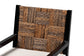 bali & pari Raniya 2-Piece Handwoven Seagrass Armchairs - Solid Mango Wood Frame Dining Chair with Woven Seat and Backrest, Rustic Boho Style Kitchen or Dining Room Seating, Black