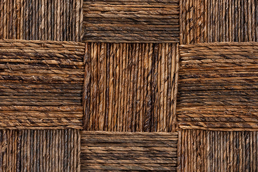 bali & pari Raniya 2-Piece Handwoven Seagrass Armchairs - Solid Mango Wood Frame Dining Chair with Woven Seat and Backrest, Rustic Boho Style Kitchen or Dining Room Seating, Black