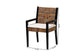 bali & pari Raniya 2-Piece Handwoven Seagrass Armchairs - Solid Mango Wood Frame Dining Chair with Woven Seat and Backrest, Rustic Boho Style Kitchen or Dining Room Seating, Black