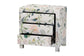 Baxton Studio Connery Floral End Table - 3-Drawer Decorative Accent Storage Cabinet
