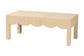 bali & pari Mason Natural Grasscloth Coffee Table - Rectangular Accent Table with Scalloped Apron, Modern Coastal Living Room Centerpiece