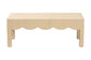 bali & pari Mason Natural Grasscloth Coffee Table - Rectangular Accent Table with Scalloped Apron, Modern Coastal Living Room Centerpiece