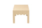 bali & pari Mason Natural Grasscloth Coffee Table - Rectangular Accent Table with Scalloped Apron, Modern Coastal Living Room Centerpiece