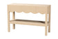 bali & pari Mason Natural Grasscloth Console Table - Two-Tier Entryway Table with Scalloped Apron, Modern Coastal Accent Table for Living Room or Hallway