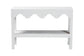 bali & pari Nolan Natural Grasscloth Console Table - Two-Tier Entryway Table with Scalloped Apron, Modern Coastal Accent Table for Living Room or Hallway