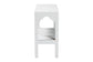 bali & pari Nolan Natural Grasscloth Console Table - Two-Tier Entryway Table with Scalloped Apron, Modern Coastal Accent Table for Living Room or Hallway