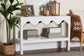 bali & pari Nolan Natural Grasscloth Console Table - Two-Tier Entryway Table with Scalloped Apron, Modern Coastal Accent Table for Living Room or Hallway