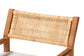 bali & pari Chatura Natural Rattan and Mahogany Wood 2-Piece Dining Armchair Set - Handwoven Wicker Dining Chair with Angled Back, Coastal Boho Seating for Dining or Kitchen